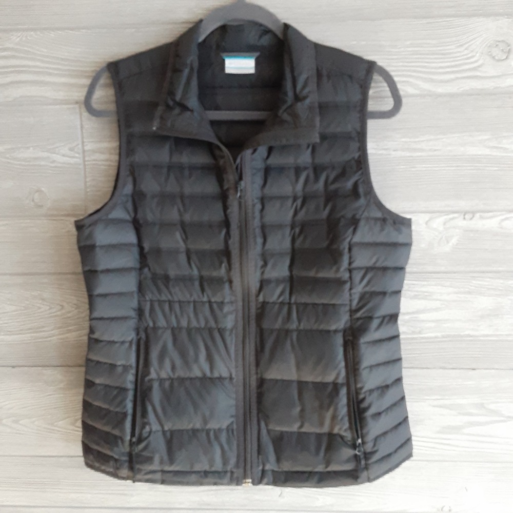 Columbia Womens Black Quilted Puffer Vest Full Zip Lightweight Size Small